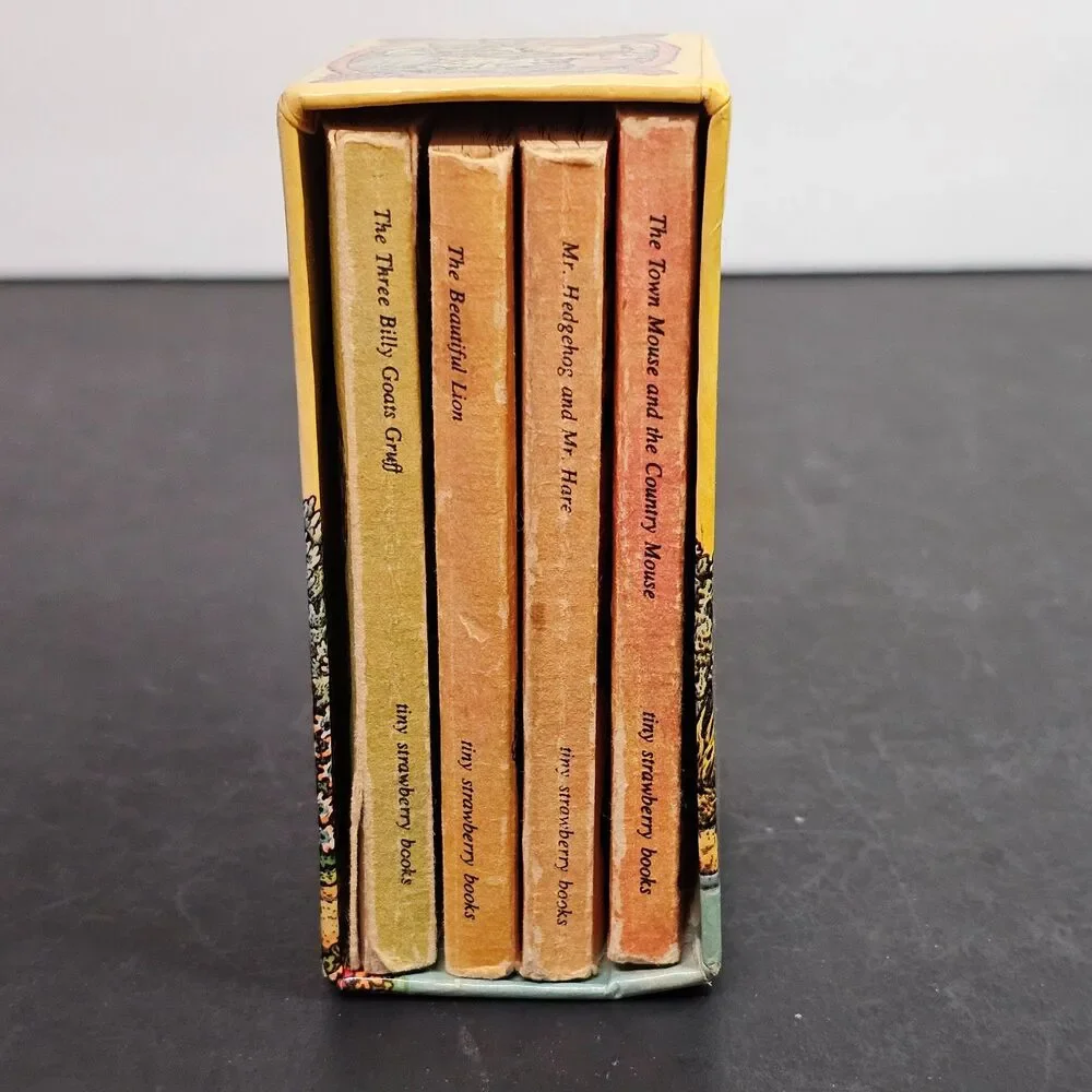 My Favorite Teeny Tiny Strawberry Animal Story Library Vtg 1978 Set of 4 Books